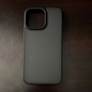 Matte Black Soft-Touch Case for iPhone 14 Pro Max – Semi-Transparent